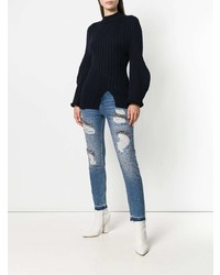 Liu Jo Embellished Distressed Jeans