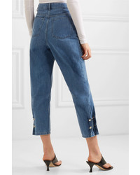 Mother of Pearl Kyra Faux Pearl Embellished High Rise Tapered Jeans