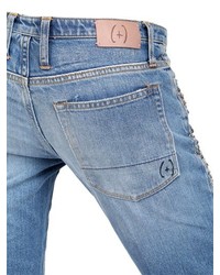 (+) People Embellished Stretch Cotton Denim Jeans