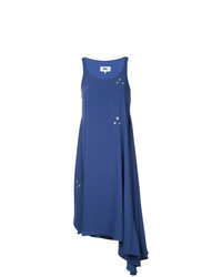 Blue Embellished Midi Dress