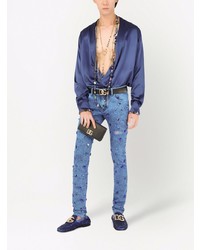 Dolce & Gabbana Gemstone Embellished Skinny Jeans