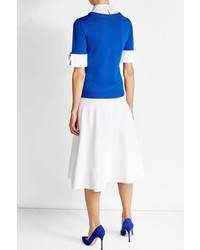 Mary Katrantzou Embellished Wool Pullover With Collar