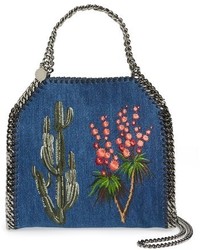 Blue Embroidered Bag