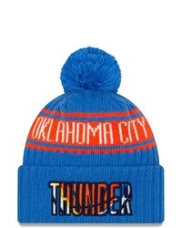 New Era Royal Oklahoma City Thunder 2021 Nba Draft Cuffed Knit Hat With Pom At Nordstrom
