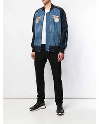 Diesel Black Gold Hunting Embroidery Bomber Jacket