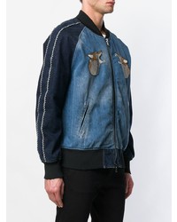 Diesel Black Gold Hunting Embroidery Bomber Jacket