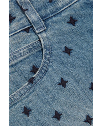 Stella McCartney The Skinny Embroidered Boyfriend Jeans Light Denim