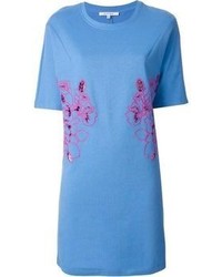 Carven Floral Embroidered Jersey Dress