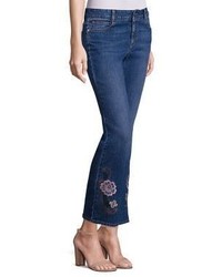 Stella McCartney Skinny Kick Flare Jeans Withfloral Embroidery