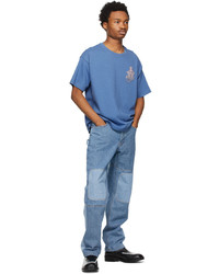 Moncler Genius 1 Moncler Jw Anderson Blue Gradient Logo T Shirt