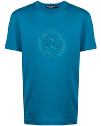 Dolce & Gabbana Embroidered Logo Cotton T Shirt