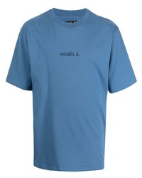 agnès b. Logo Embroidered Cotton T Shirt