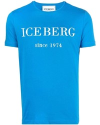 Iceberg Logo Embroidered Short Sleeve T Shirt
