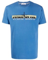 Stone Island Logo Embroidered T Shirt