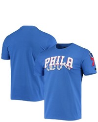 PRO STANDARD Royal Philadelphia 76ers Chenille Team T Shirt