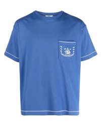 Bode Sailboat Cross Stitched T Shirt