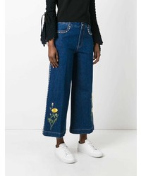 Stella McCartney Floral Patch Flared Jeans