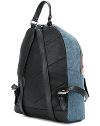 Diesel Embroidered Denim Backpack