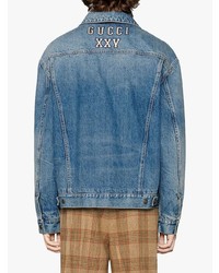 Gucci Denim Jacket With Ny Yankees Patch