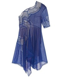 Stella McCartney Noah One Shoulder Embroidered Dress