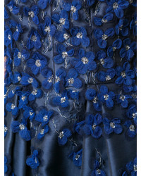 Carolina Herrera Embroidered Flared Gown