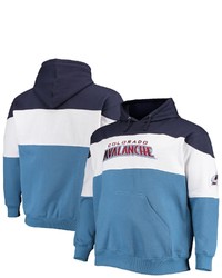 Blue Embroidered Fleece Hoodie