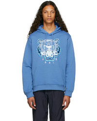 Kenzo Blue Embroidered Tiger Hoodie