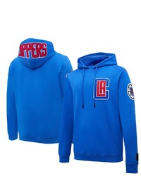 PRO STANDARD Royal La Clippers Chenille Pullover Hoodie