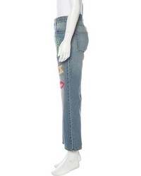 Stella McCartney 2016 Mid Rise Embroidered Jeans
