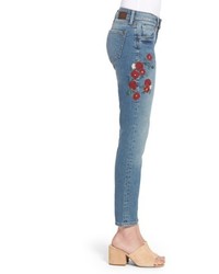 Mavi Jeans Adriana Embroidered Ankle Skinny Jeans
