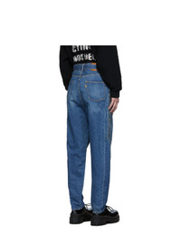 Doublet Blue Hemp Chaos Embroidery Jeans