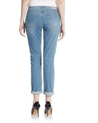 Stella McCartney Cloud Embroidered Slim Boyfriend Jeans