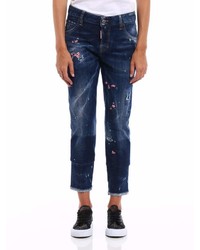 Dsquared2 Cool Girl Floral Embroidered Jeans
