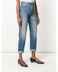 Gucci Cropped Embroidered Jeans