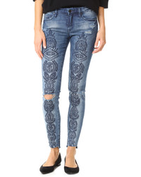 Blank Denim Embroidered Jeans