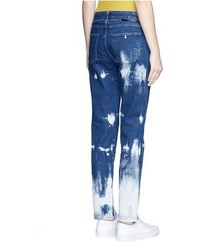 Stella McCartney Embroidered Acid Wash Skinny Boyfriend Jeans