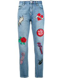 Philipp Plein Embroidered Cropped Jeans
