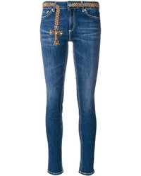 Dondup Embroidered Cross Skinny Jeans