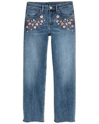 H&M Embroidered Jeans
