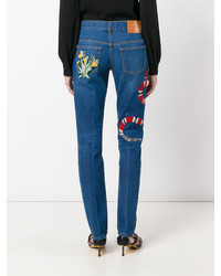 Gucci Embroidered Kingsnake Jeans