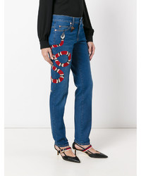 Gucci Embroidered Kingsnake Jeans