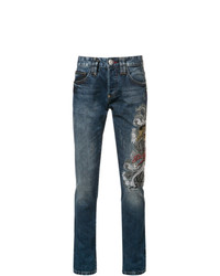 Philipp Plein Embroidered Slim Fit Jeans