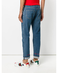 Gucci Embroidered Tapered Jeans