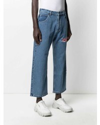 PACCBET Embroidered Wide Leg Jeans