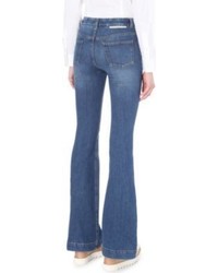 Stella McCartney Flared Mid Rise Embroidered Jeans