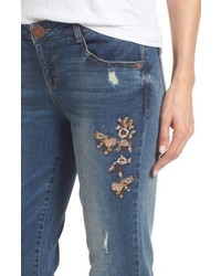 Wit & Wisdom Flex Ellent Embroidered Boyfriend Jeans