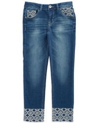 Imperial Star Girls 7 16 Tribal Embroidered Boyfriend Jeans