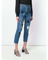 History Repeats Glitter Star Cropped Jeans