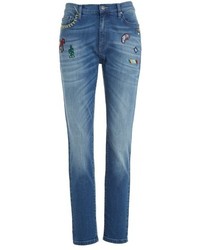 Mira Mikati Icons Embroidered Skinny Jeans