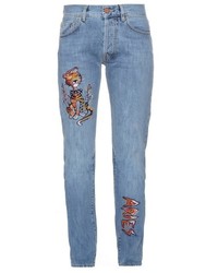 ARIES Lily Cat Embroidered Jeans